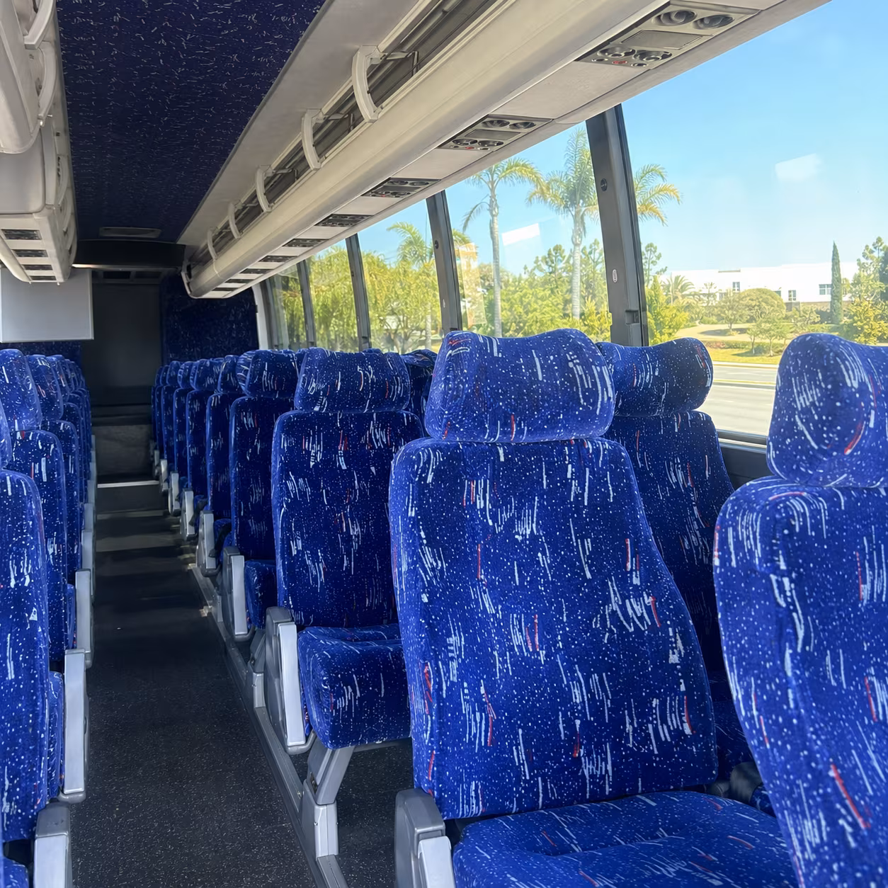 logan charter bus rental interior
